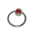 Surgical Steel Captive Bead Ring with Logo Replacement Bead