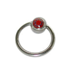 Surgical Steel Captive Bead Ring with Logo Replacement Bead