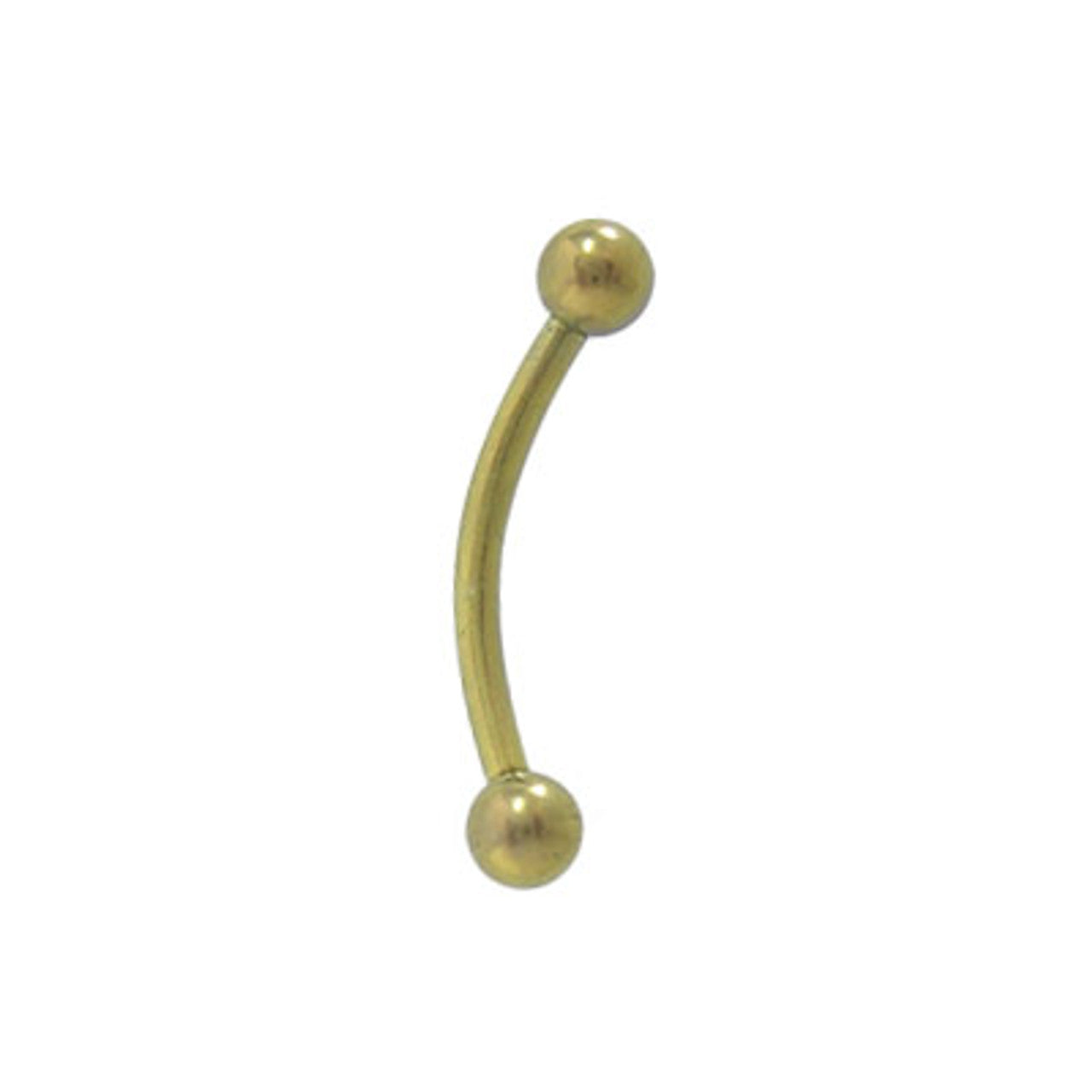 Titanium Curved Barbell Eyebrow Ring 16 Gauge With Ball