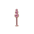 Titanium 16 Gauge Labret Monroe Stud with Pink Spike Ball