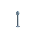 Titanium 16 & 18 Gauge Labret Monroe with Ball - Light Blue