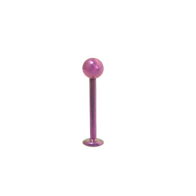 Titanium 16 & 18 Gauge Labret Monroe with Ball - Pink