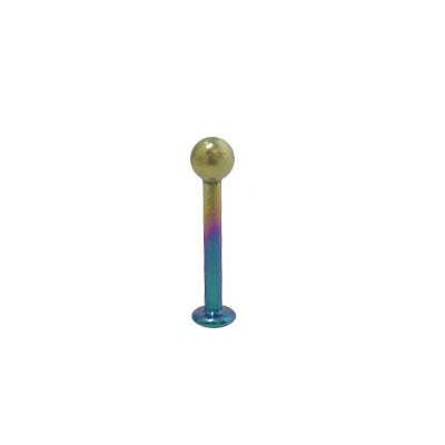 Titanium 16 & 18 Gauge Labret Monroe with Ball - Multi Color