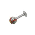 Surgical Steel 14 & 16 Gauge Labret Stud with Hand Crafted Stripes