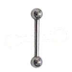 Surgical Steel 14 Gauge Tongue Barbell - 1/2 to 3/4 Inch