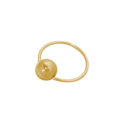 Gold Plated Surgical Steel Captive Bead Ring 18 Gauge 14mm