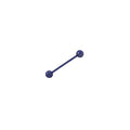 Titanium 14 Gauge Tongue Barbell in Dark Blue - 5/16 Inch