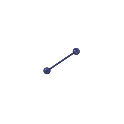 Titanium 14 Gauge Tongue Barbell in Dark Blue - 5/16 Inch