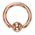 Rose Gold Plated Surgical Steel Captive Bead Ring