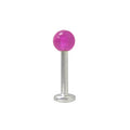 Surgical Steel & Acrylic Labret Monroe with UV Bead