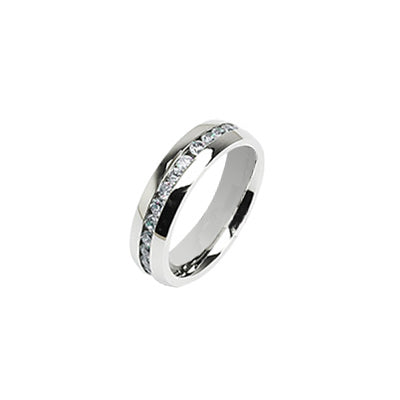 Surgical Steel Eternity Jewel Ring