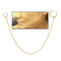 Gold Plated Nose Chain with Hoops