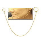 Gold Plated Nose Chain with Hoops