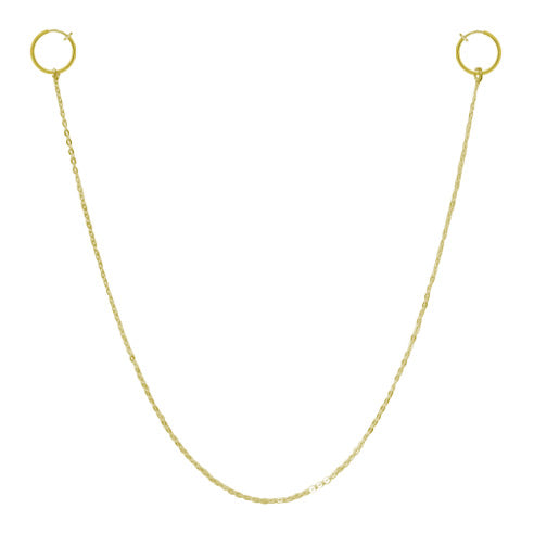 Gold Plated Surgical Steel Nipple Chain with Captive Rings