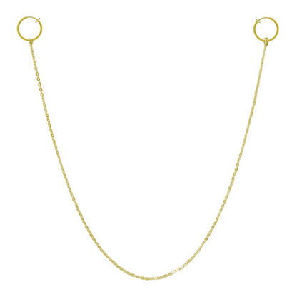 Gold Plated Surgical Steel Nipple Chain with Captive Rings