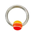 Surgical Steel & Acrylic 14 Gauge Captive Bead Ring with UV Bead