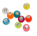 UV Acrylic 14 Gauge Jeweled Replacement Threaded Bead - 4 to 6mm