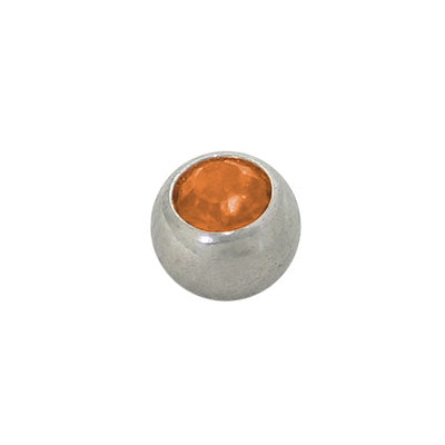 Surgical Steel Orange Jeweled Replacement Bead - 4mm 5mm 6mm