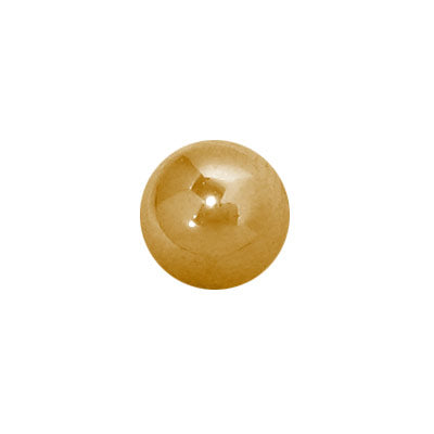 14K Gold Plated 14 Gauge Threaded Replacement Bead - 4mm 5mm 6mm
