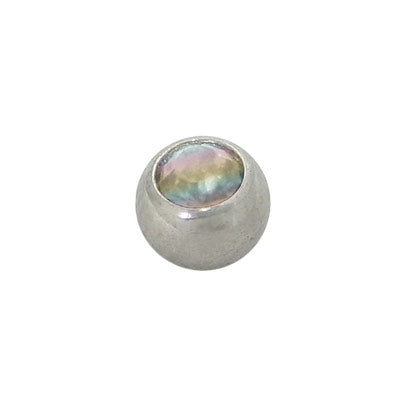 Surgical Steel Opal Jeweled Replacement Bead - 4mm 5mm 6mm