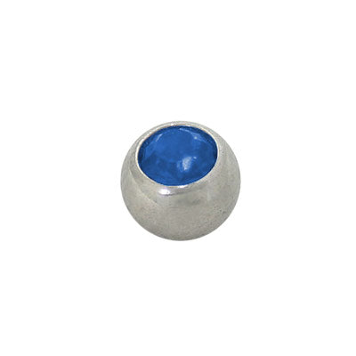 Surgical Steel Blue Jeweled Replacement Bead - 4mm 5mm 6mm