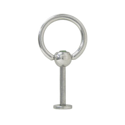 Surgical Steel 14 Gauge Labret Monroe with Jeweled Door Knocker - photo 3