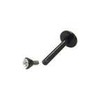 Anodized Titanium 16 Gauge Labret Monroe with CZ Jewel