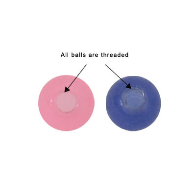 UV Acrylic 16 Gauge Replacement Threaded Bead - 3mm - photo 2