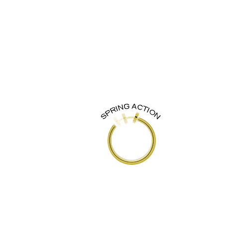 Rhodium Plated Gold Non-Piercing Belly Clip with Dangling Flower - photo 2