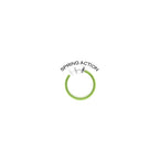 Rhodium Plated Green Non-Piercing Belly Clip with Dangling Flower - photo 2