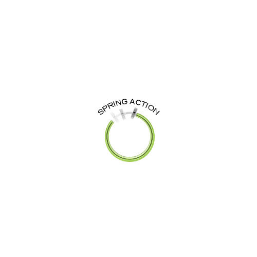 Rhodium Plated Green Non-Piercing Belly Clip with Dangling Flower - photo 2