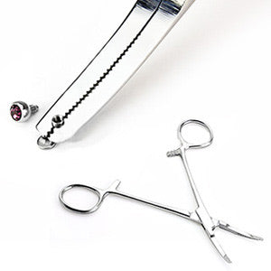 Surgical Steel Dermal Anchor Kelly Grip Forceps Piercing Tool - photo 2