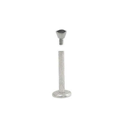 Surgical Steel 16 Gauge Labret Monroe Stud with Black Jewel - photo 2