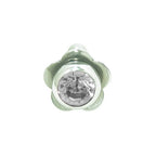 Surgical Steel 14 Gauge Tongue Barbell Clear Jeweled Flower - photo 2
