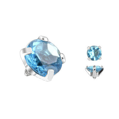 Surgical Steel Colored CZ Dermal Tops 3mm to 5mm - 18 Pack - photo 2