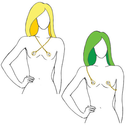 Gold Plated Surgical Steel Nipple Chain Hoops - photo 3