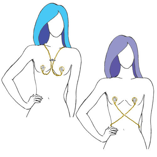 Gold Plated Surgical Steel Nipple Chain Hoops - photo 4