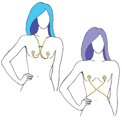 Gold Plated Surgical Steel Nipple Chain Hoops - photo 4