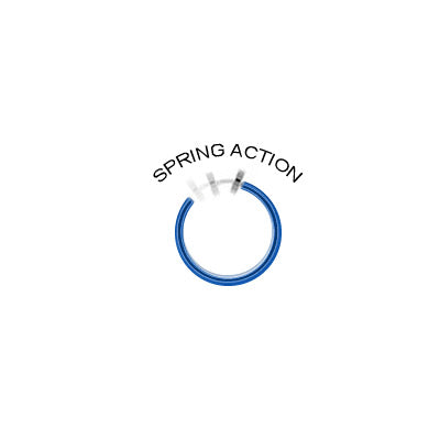 Non-Piercing Nipple Chain with Blue Spring Hoops - 13 Inch - photo 2