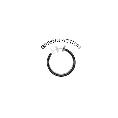 Non-Piercing Nipple Chain with Black Spring Hoops - 13 Inch - photo 2