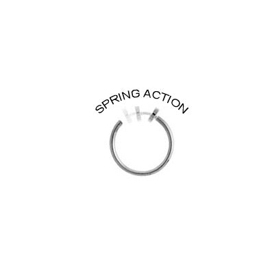 Non-Piercing Nipple Chain with Silver Spring Hoops - 13 Inch - photo 2