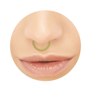 Gold Color Non-Piercing Nose Hoop Ring - 8mm - photo 2